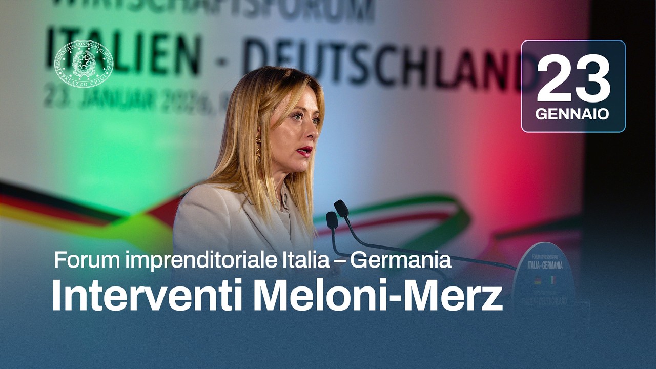 Forum imprenditoriale Italia-Germania, gli interventi del Presidente Meloni e del Cancelliere Merz