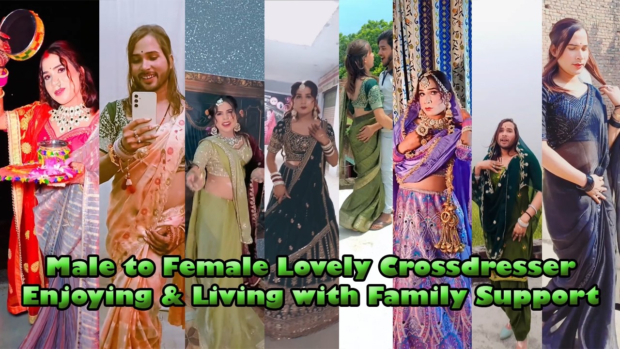 Male to Female Crossdresser Enjoying her Moments with Family Support