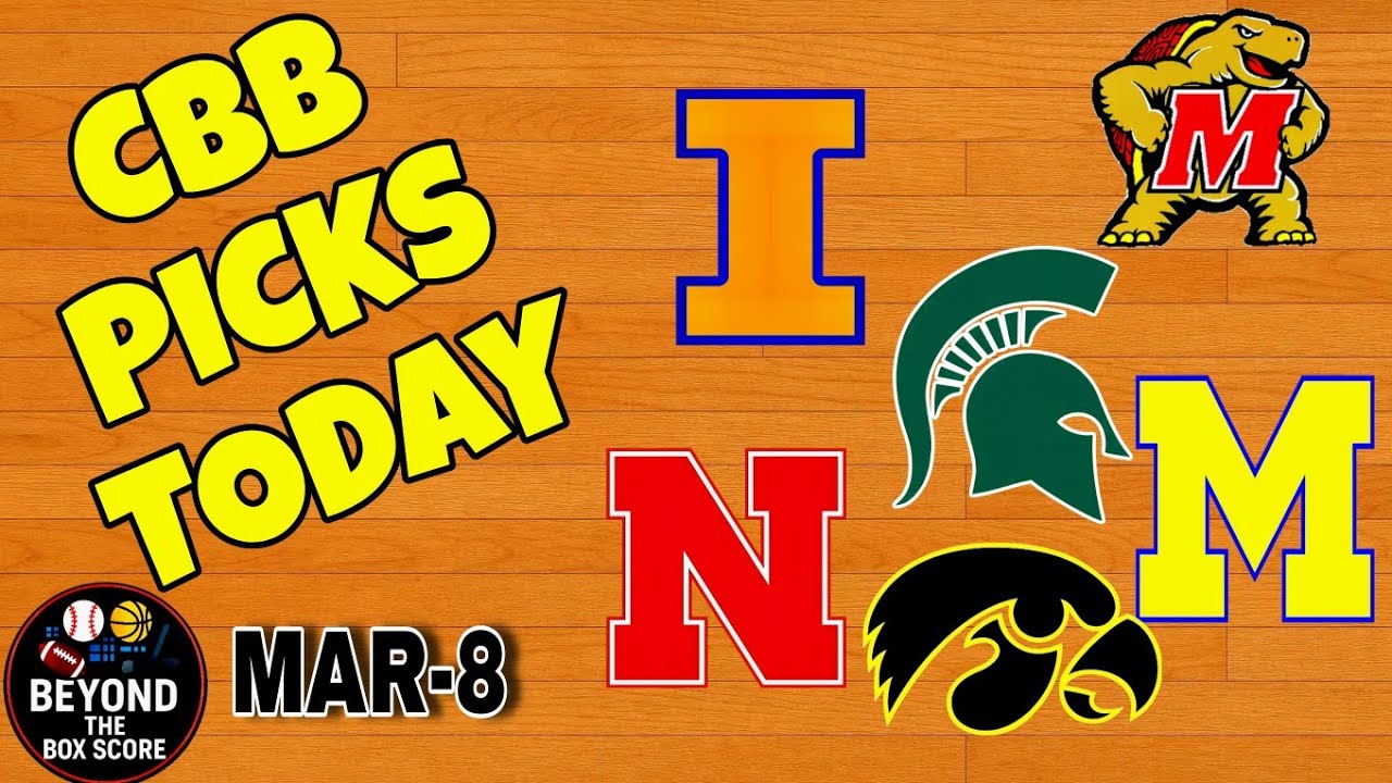🔥 College Basketball Picks Today 3/8/26 | Top CBB Free Picks & Winning Parlay Alerts
