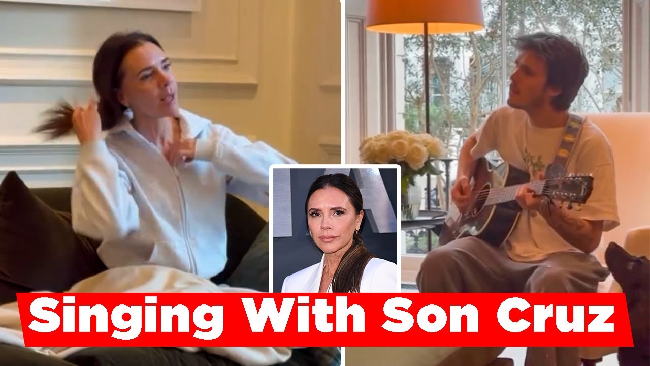 Victoria Beckham Singing Duet Songs With Son Cruz On Guitar