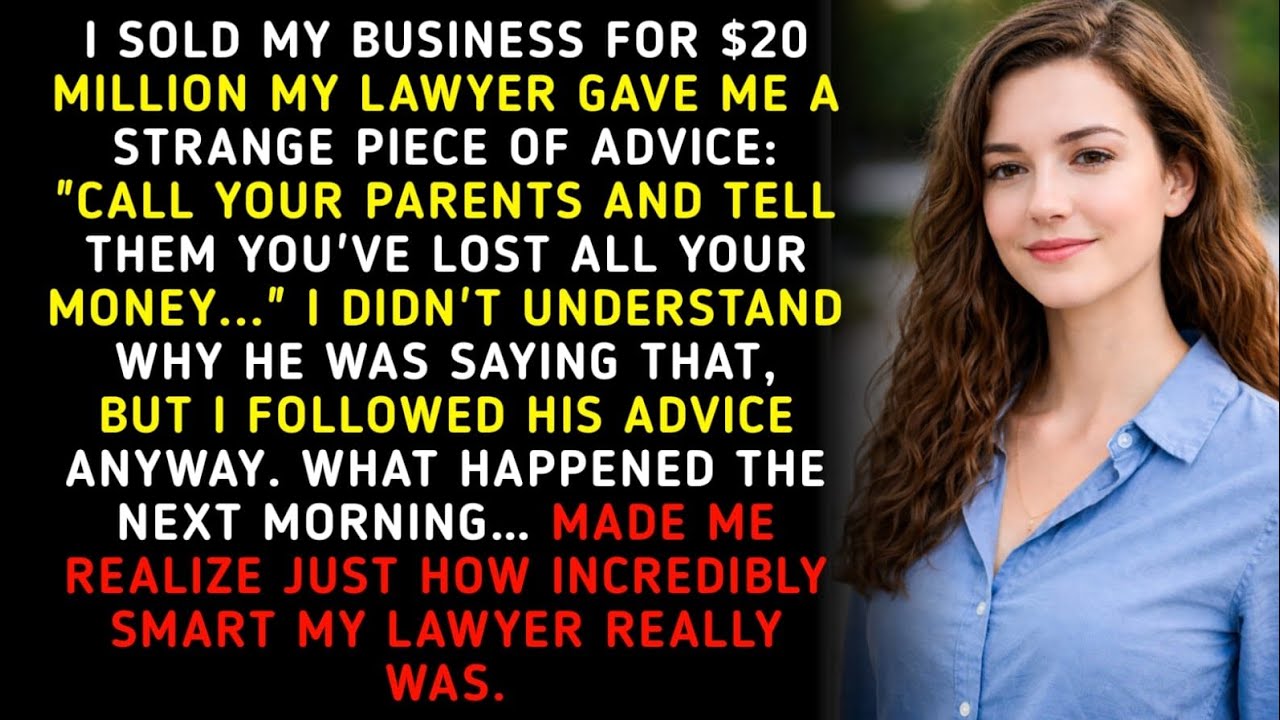 My Lawyer Told Me To Call My Parents And Say I Lost $20 Million — What He Knew Changed Everything...