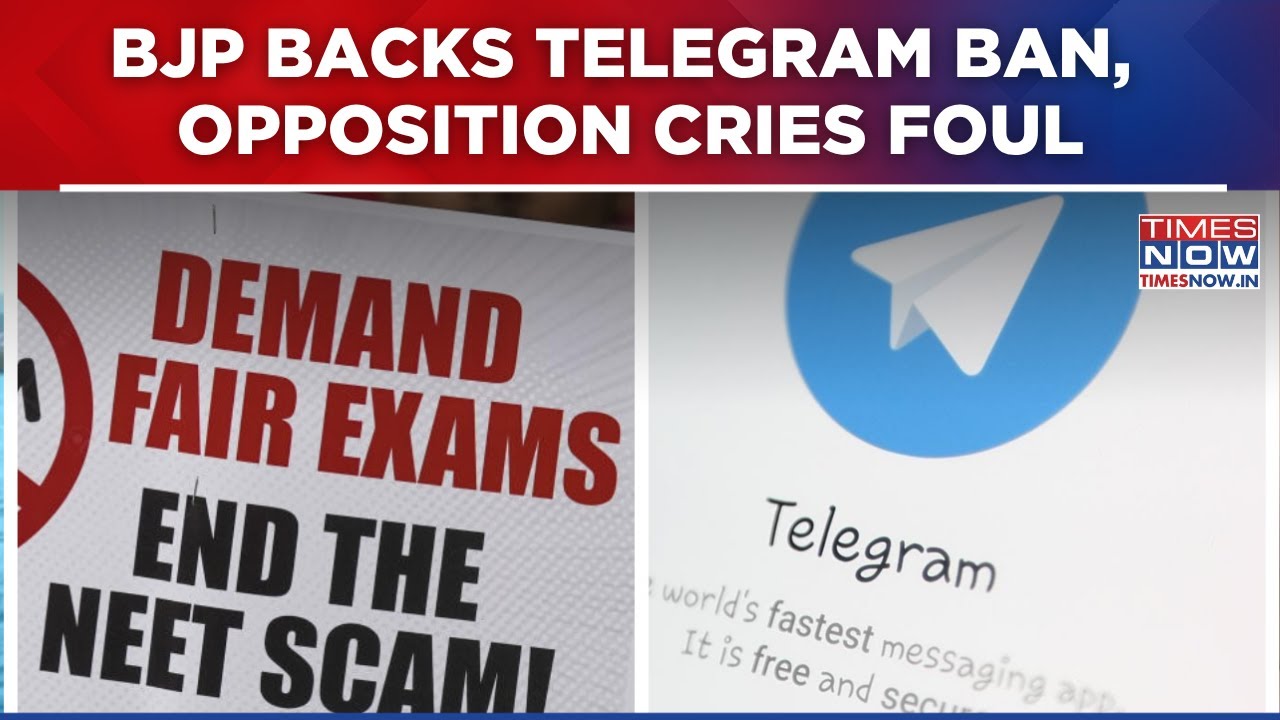 BJP Backs Telegram Ban, Opposition Demands Action Against Education Minister Over NEET Row