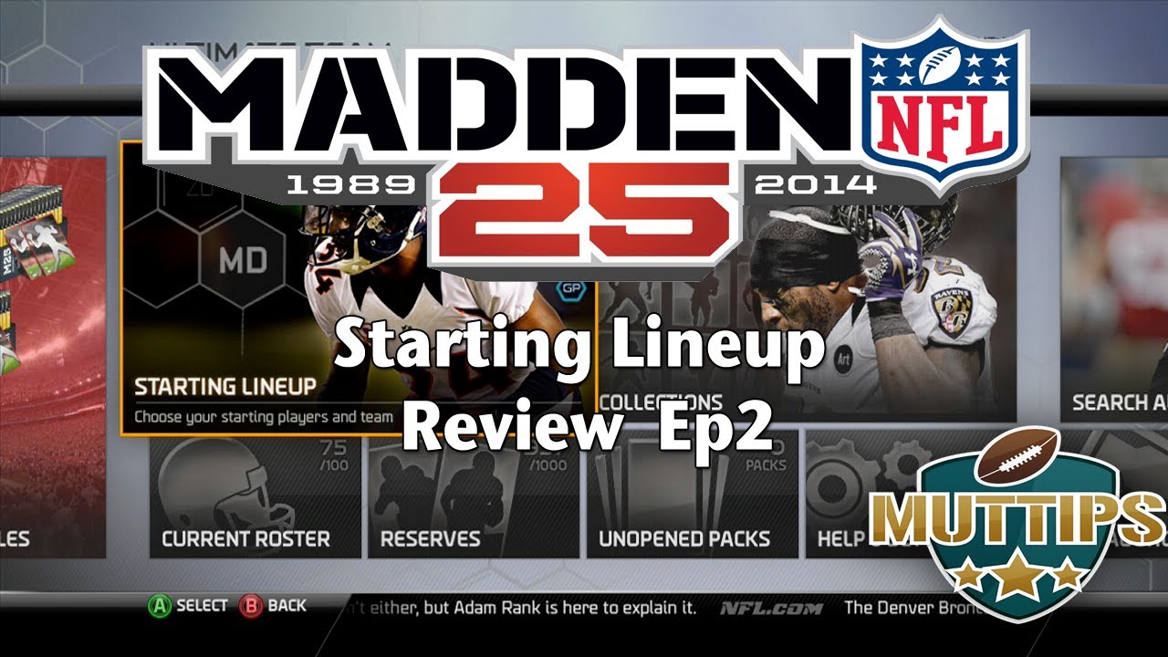 MUT Tips - Madden 25 Ultimate Team Starting Lineup Review Ep2 | #MUT25