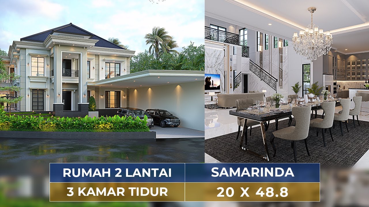 MEGAH DENGAN WARNA EARL GREY, BEGINI MEWAHNYA DESAIN RUMAH KLASIK DI SAMARINDA!! - JASA ARSITEK
