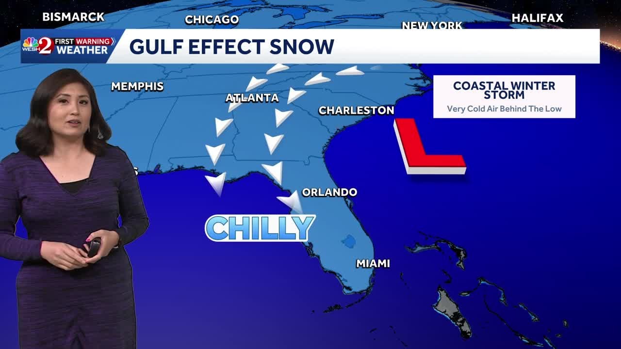 Snow flurries? It's possible as Florida braces for record cold and possible Gulf-effect snow