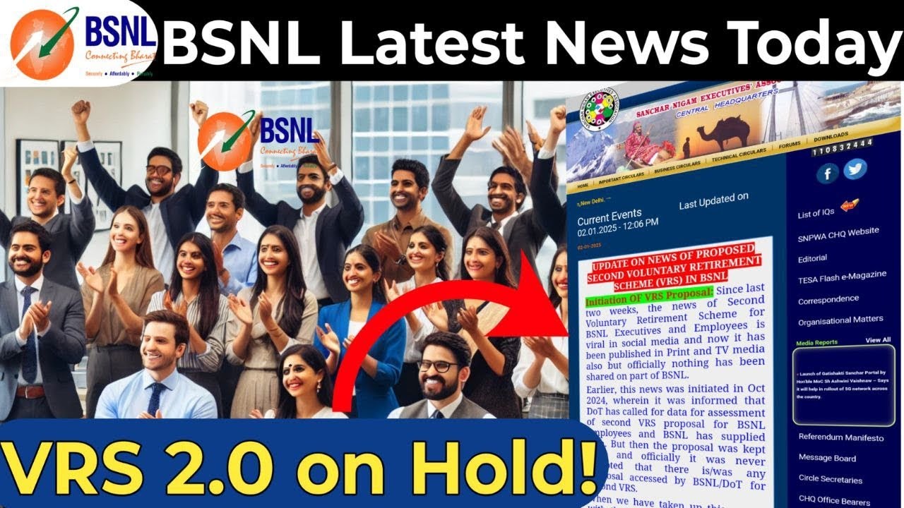 BSNL VRS 2.0 on Hold? | BSNL 3rd PRC Latest News | Bsnl Latest News Today | BSNL VRS News