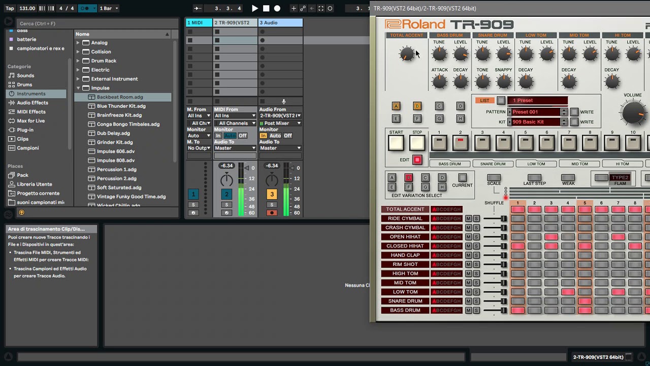Ableton tutorial come registrare midi e audio