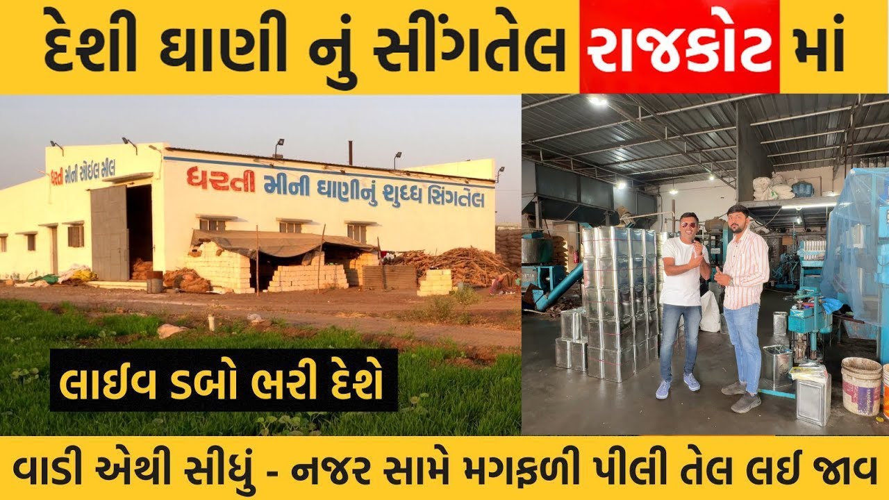 Rajkot | રાજકોટમાં તમારી નજરોની સામે Live સીંગતેલ લઈ જાવ | Dharti Amrut Mini Oil Mill Rajkot