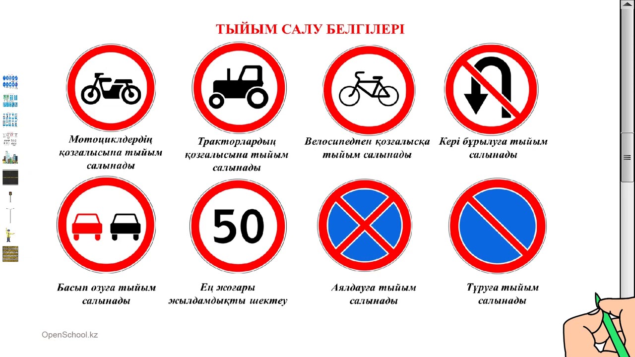 Жолда жүру тәртібі мен жол белгілері