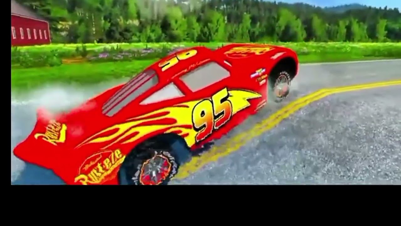 Double Flatbed Truck  / Transportation with Truck / MCQUEEN vs 7Car #01 / BeamNG Gao Drive 