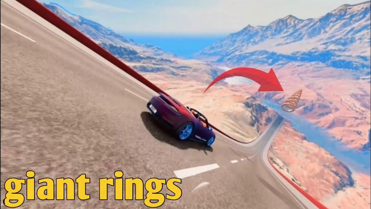 Vehicles vs Giant Golden Rings Challenge | Car Crash Simulator 🚗💥