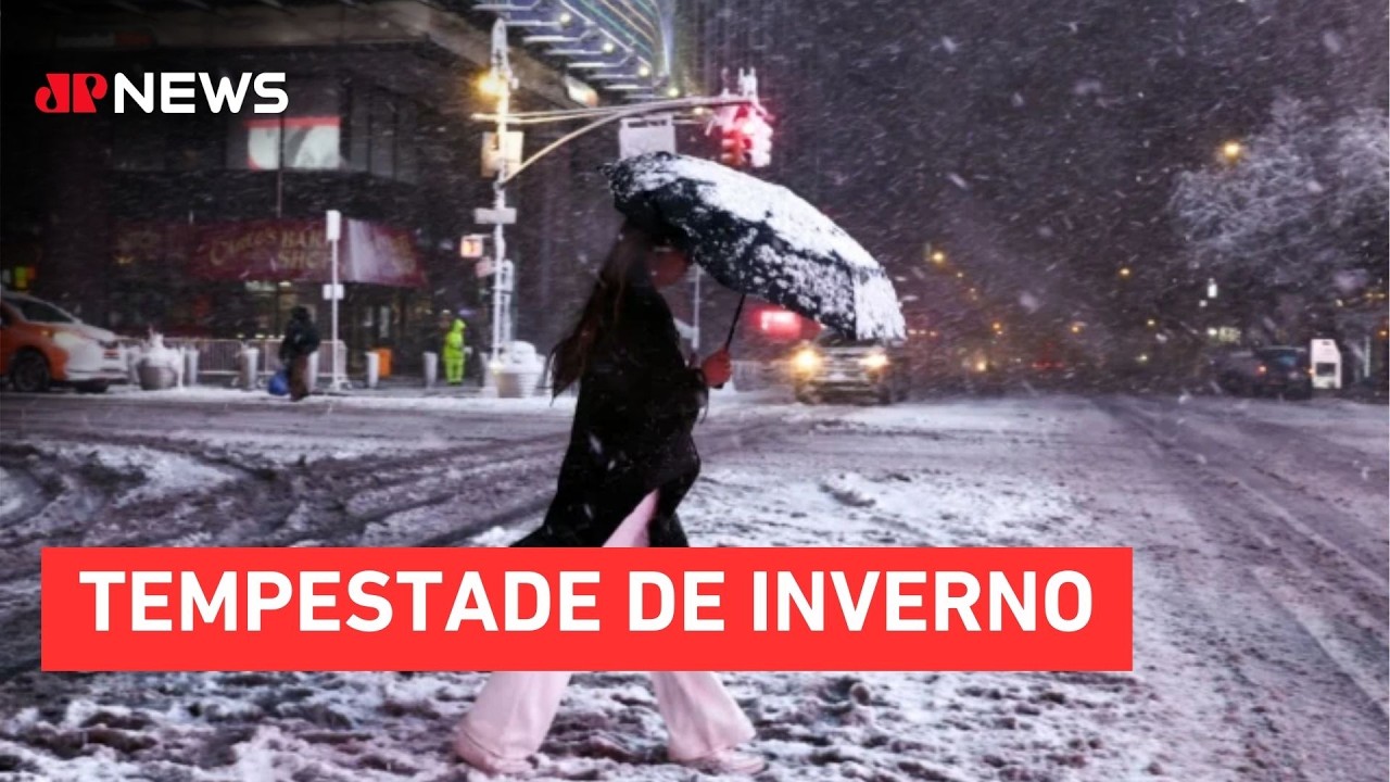 Neve paralisa Nova York e deixa 40 milhões em alerta nos EUA