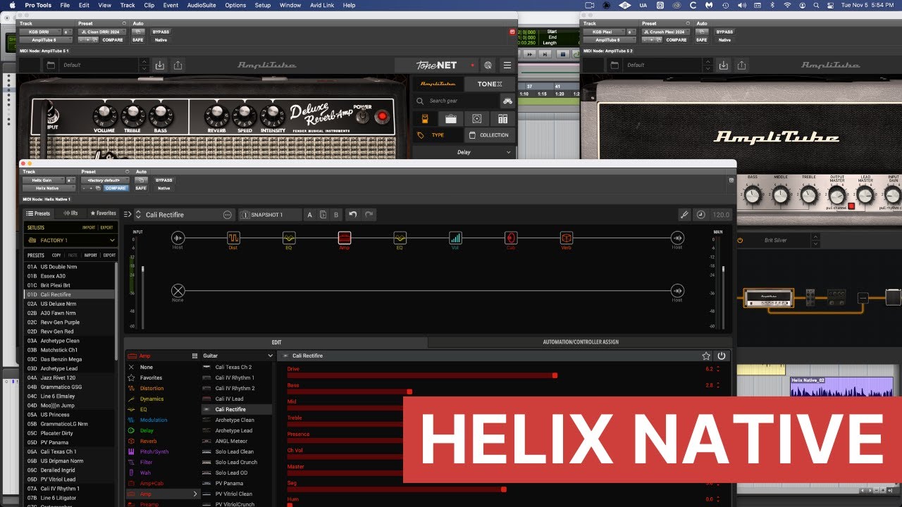 Helix Native vs IK Amplitube 5
