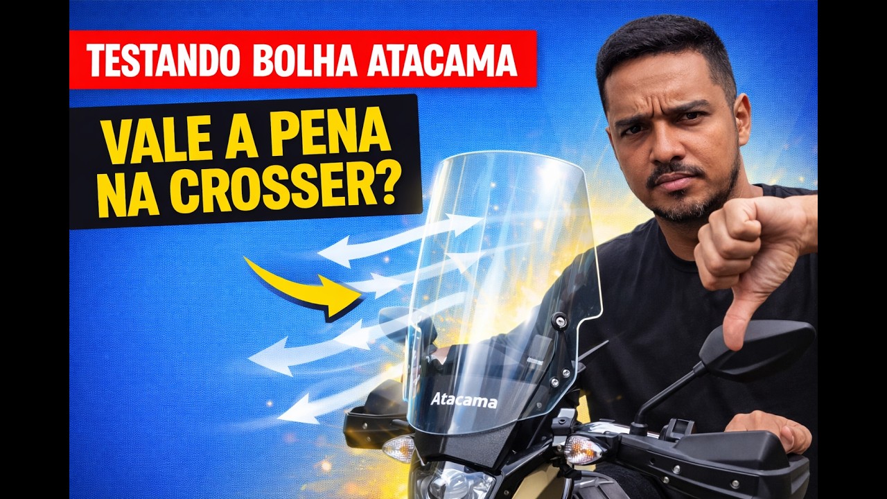 testando bolha Atacama sem defletor pra #crosser150 confira