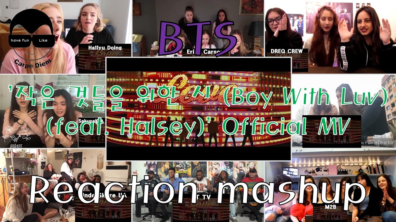 BTS (방탄소년단) - '작은 것들을 위한 시 (Boy With Luv) MV reaction mashup
