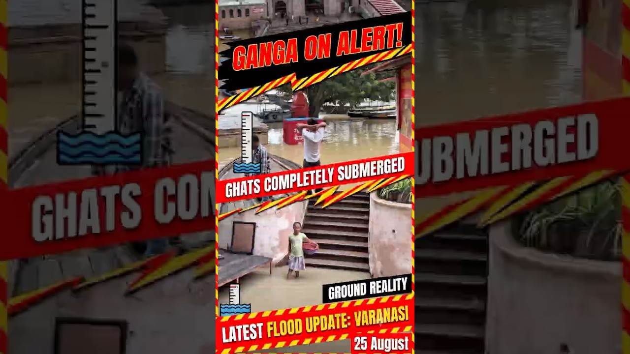 Varanasi Latest Flood Update 2026 🚨🌊#varanasi #flood #floodupdate #assighat #banaras #kashi