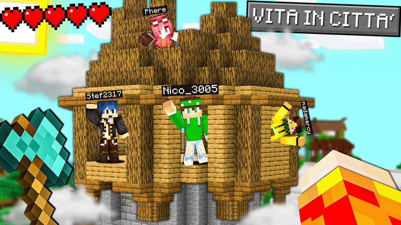 COSTRUISCO la MEGATORRE di NICO! - VITA IN CITTA MINECRAFT ITA EP11
