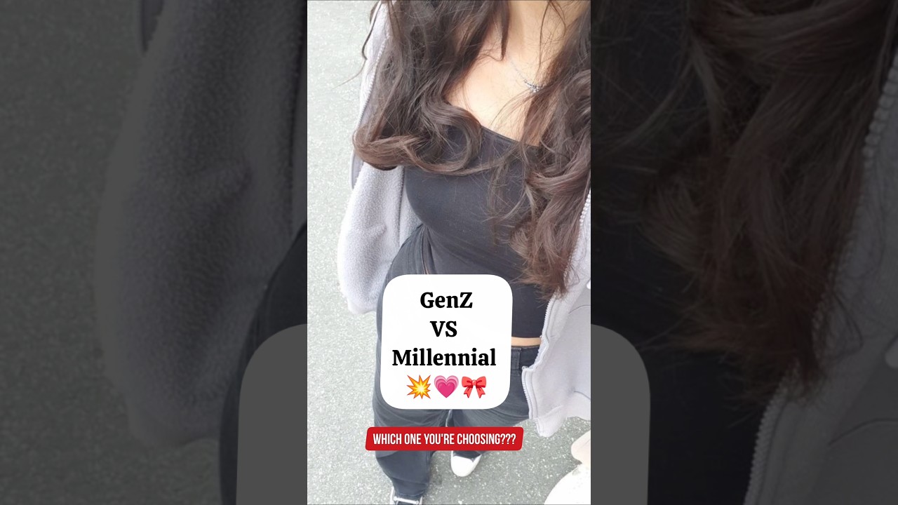 GenZ VS Millennial  outfit look inspo💥💌#fashion#genz#millennials #outfit#trending#viral#style#shorts