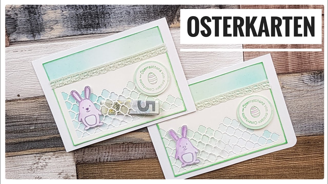 🐰💙 Osterkarten basteln 💙🐰 Kartenbasteln mit IZINK DYE DIY IDEE [Tutorial | deutsch]