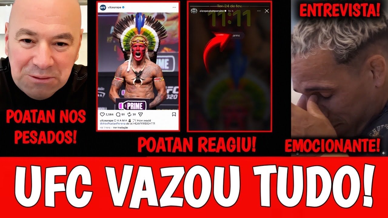 URGENTE🚨 UFC ANUNCIOU Poatan NOS PESADOS? Poatan REAGIU E TUDO FOI REVELADO| Charles SE EMOCIONOU