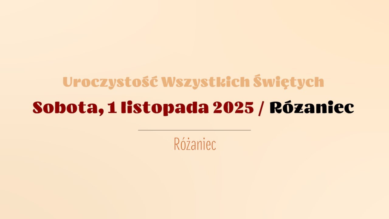 #R&oacute;żaniec | 1 listopada 2025