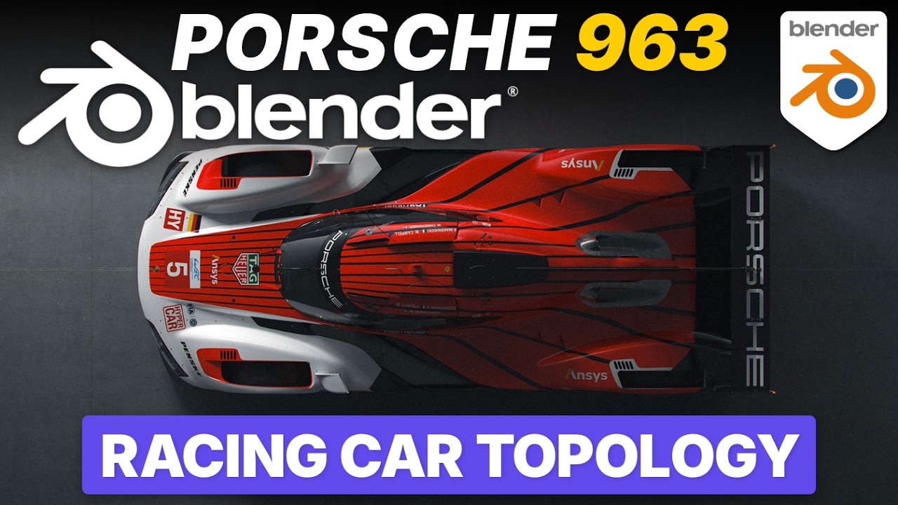 How to Model A Race Car in Blender - Porsche 963, Topology Tutorial Part 1!