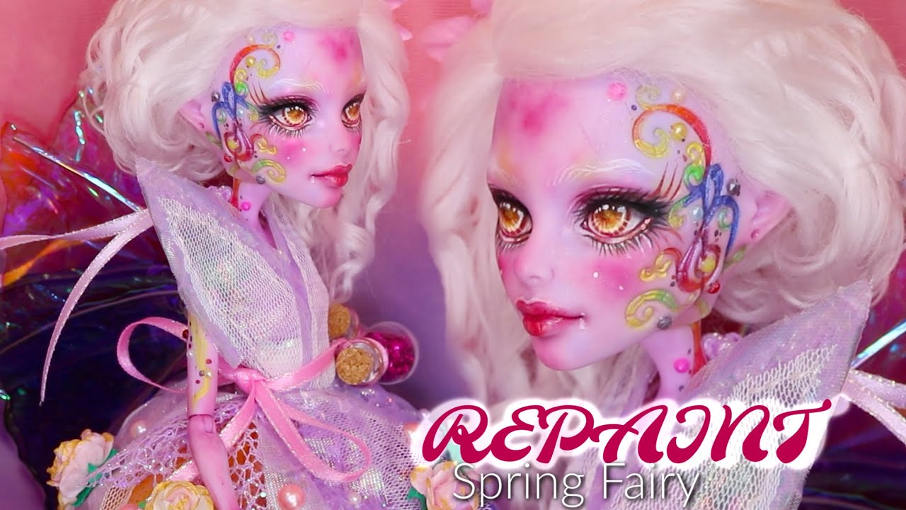 REPAINT ! Spring Fairy OOAK Monster High Operetta Doll Custom Tutorial •JackyOhhh