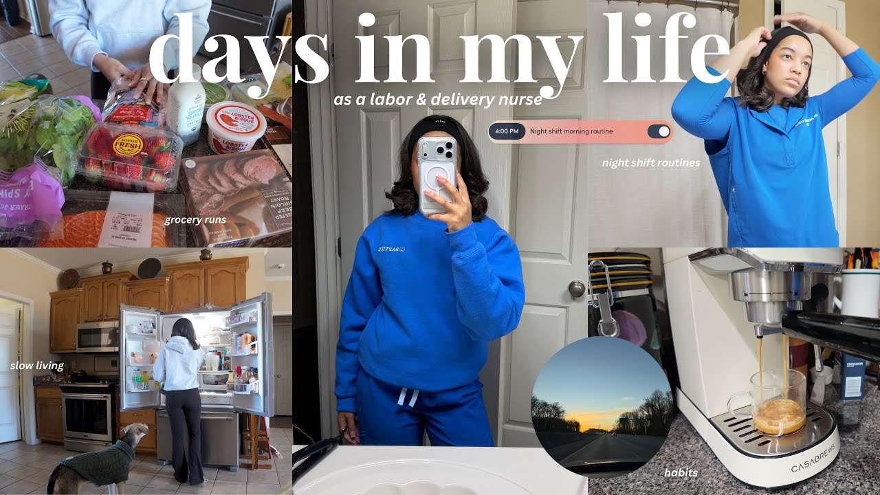 Days in My Life as a Labor & Delivery Nurse ☕️| 12 Hour Night Shifts, Trader Joe's, & Routines