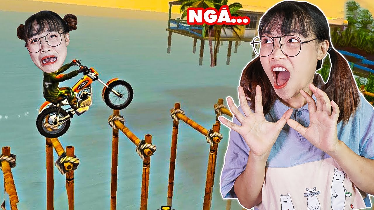 Hà Sam Đi Xe Đạp Vượt Qua ổ Gà Ổ Chó Ổ Voi Nguy Hiểm Để Đến Lớp - Moto X3M Bike Race Game
