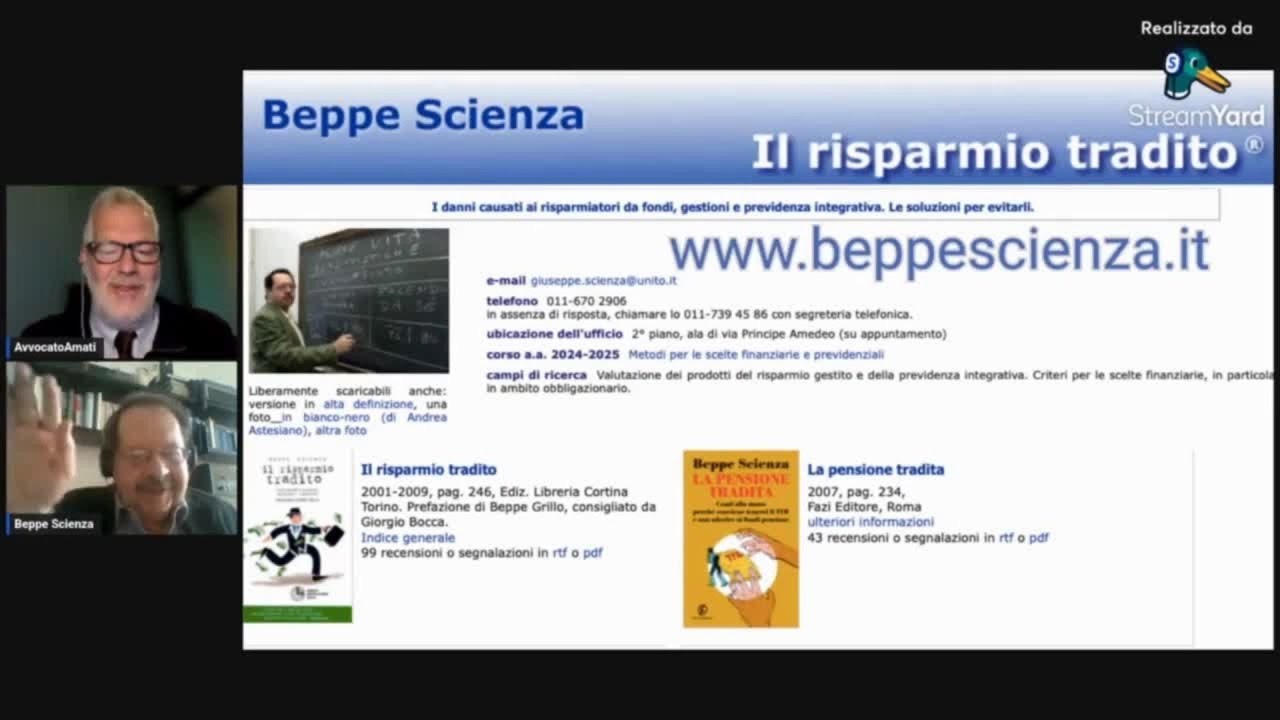 Intervista al Prof. Beppe Scienza sulla destinazione del TFR