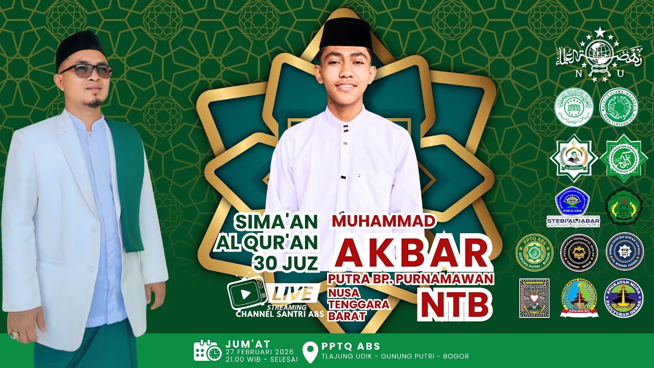 🔴Live Streaming || Sima'an Kubro 30 Juz Bil Ghoib Sekali Duduk || Muhammad Akbar  || Santri ABS