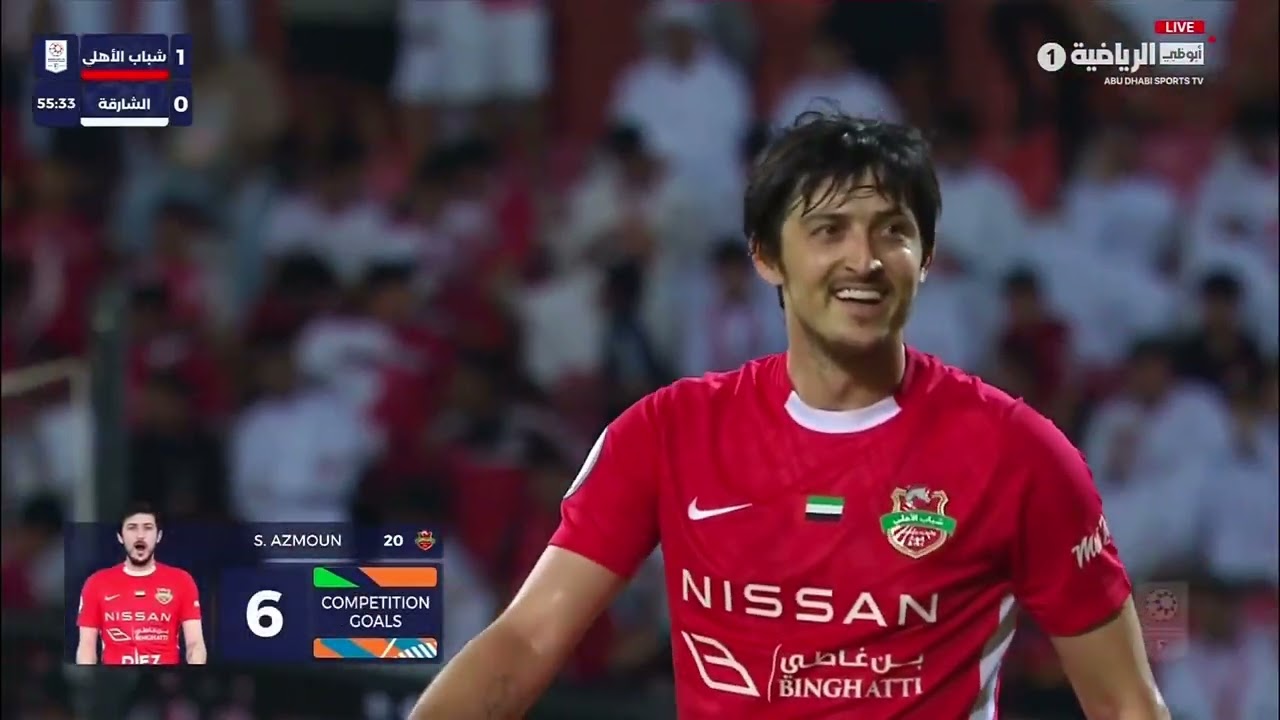 شباب الأهلي 2 vs الشارقة 1 #دوري_ادنوك_للمحترفين