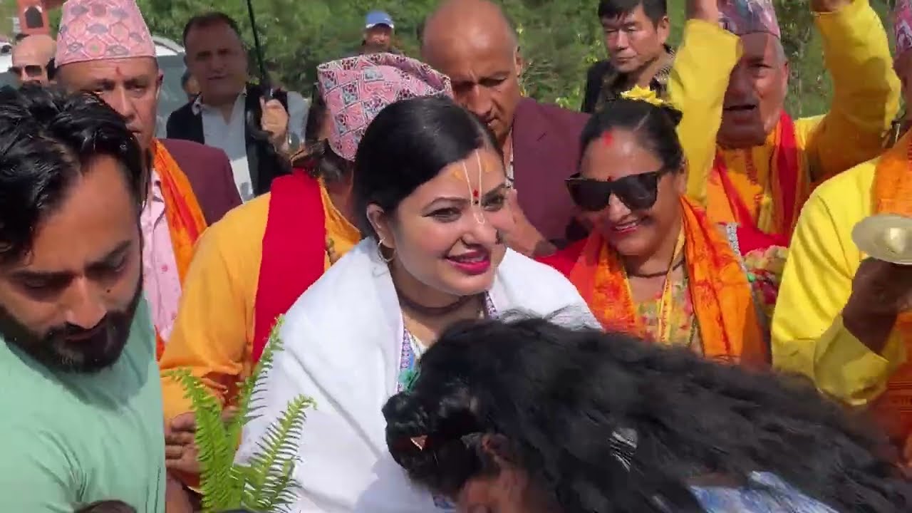 पुम्दीकोटमा देवी प्रतिभाको भब्य स्वागत