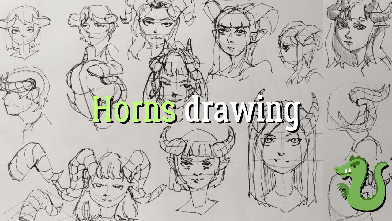 Studying Horns — Drawing Practice for Artists | Quick Tips 🐉