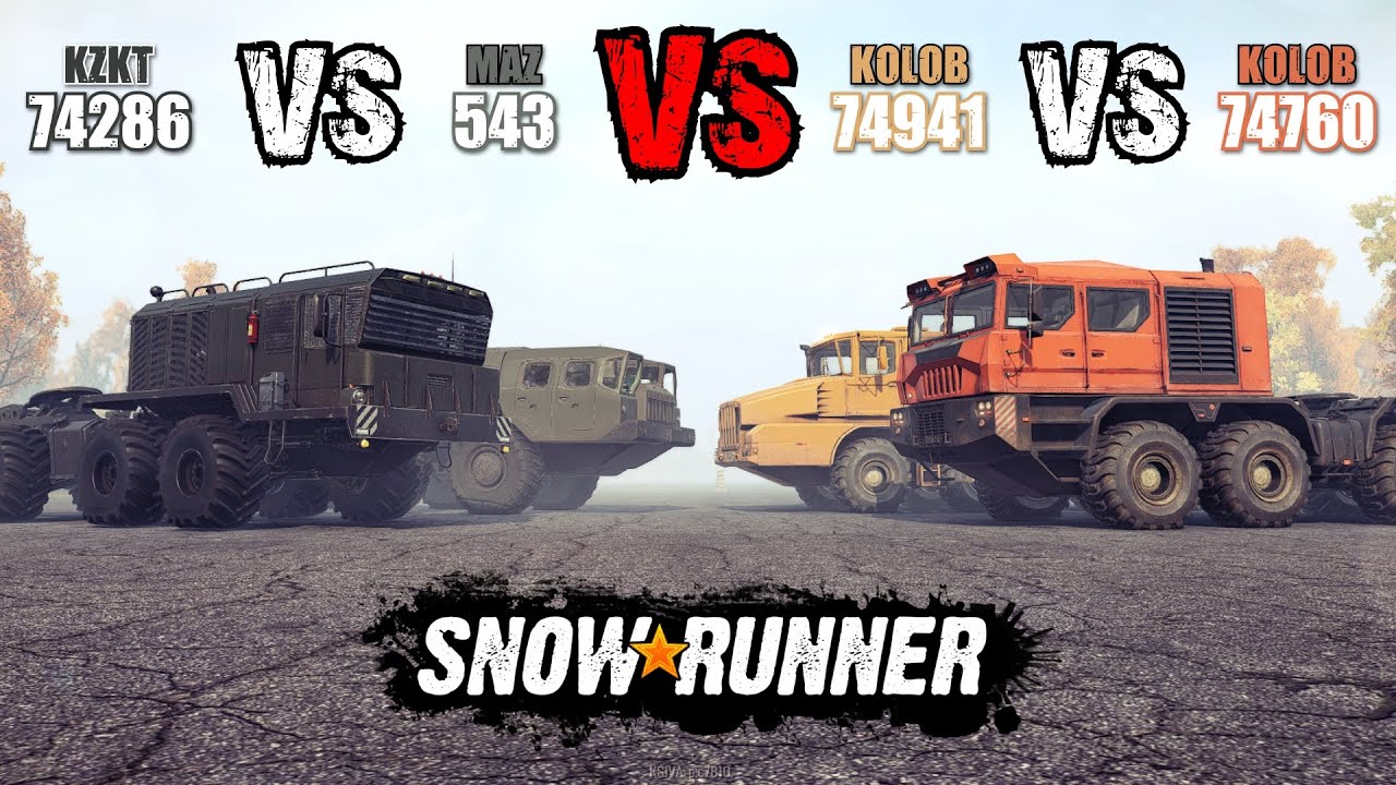8x8 Heavy truck Mods vs KOLOB | SnowRunner Truck Mods vs Truck in Game comparison