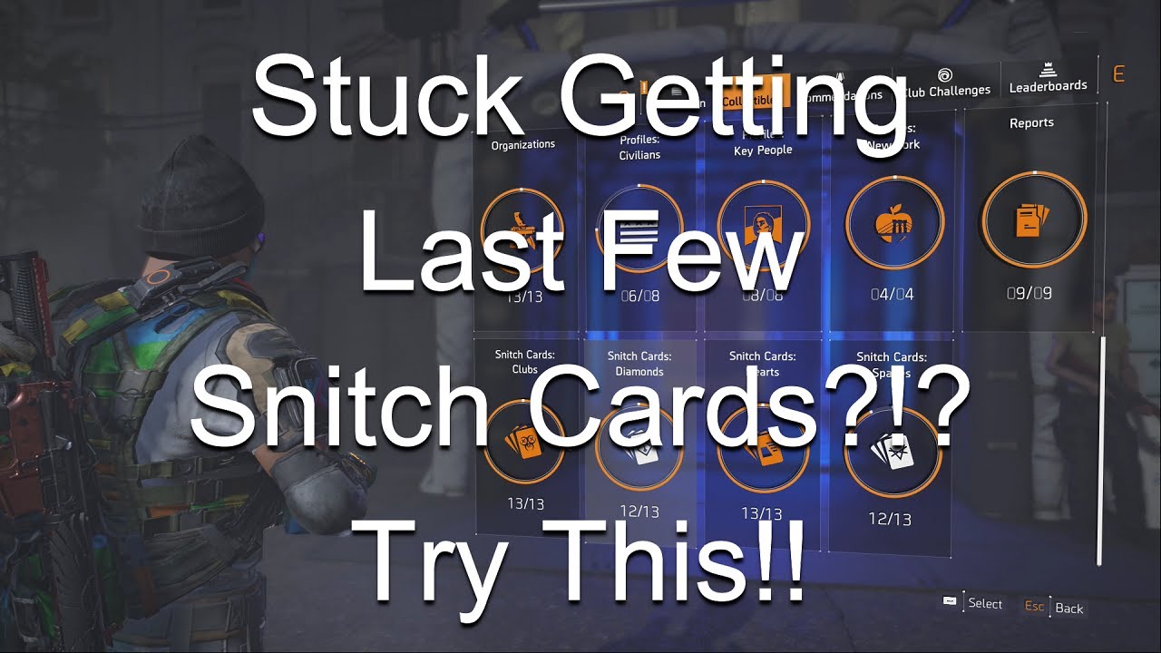 Division 2 Tip to Get Snitch Cards