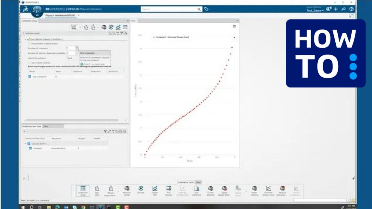 UMAT Calibration on the 3DEXPERIENCE platform