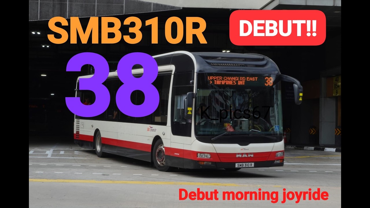 SMB310R bus service 38 debut!!(morning joyride)[FULL RIDE EXCLUDING TRAFFIC LIGHT]