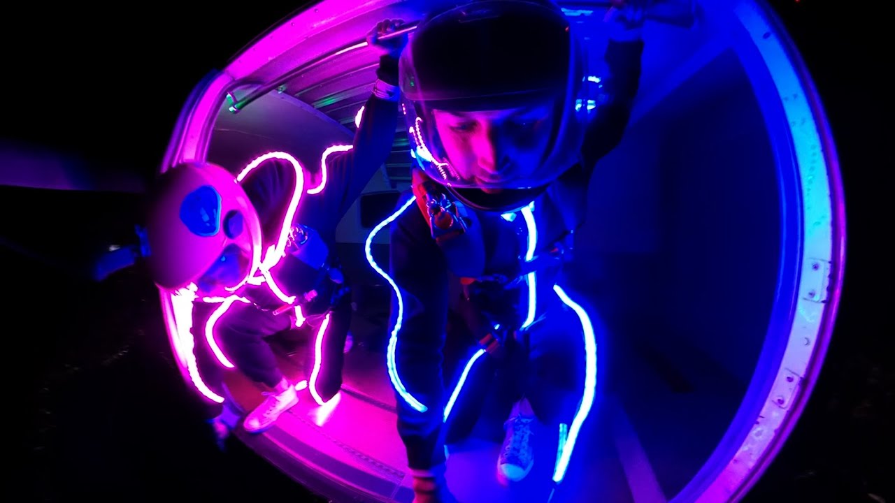 GlowyZoey Night Skydive at Skydive Elsinore