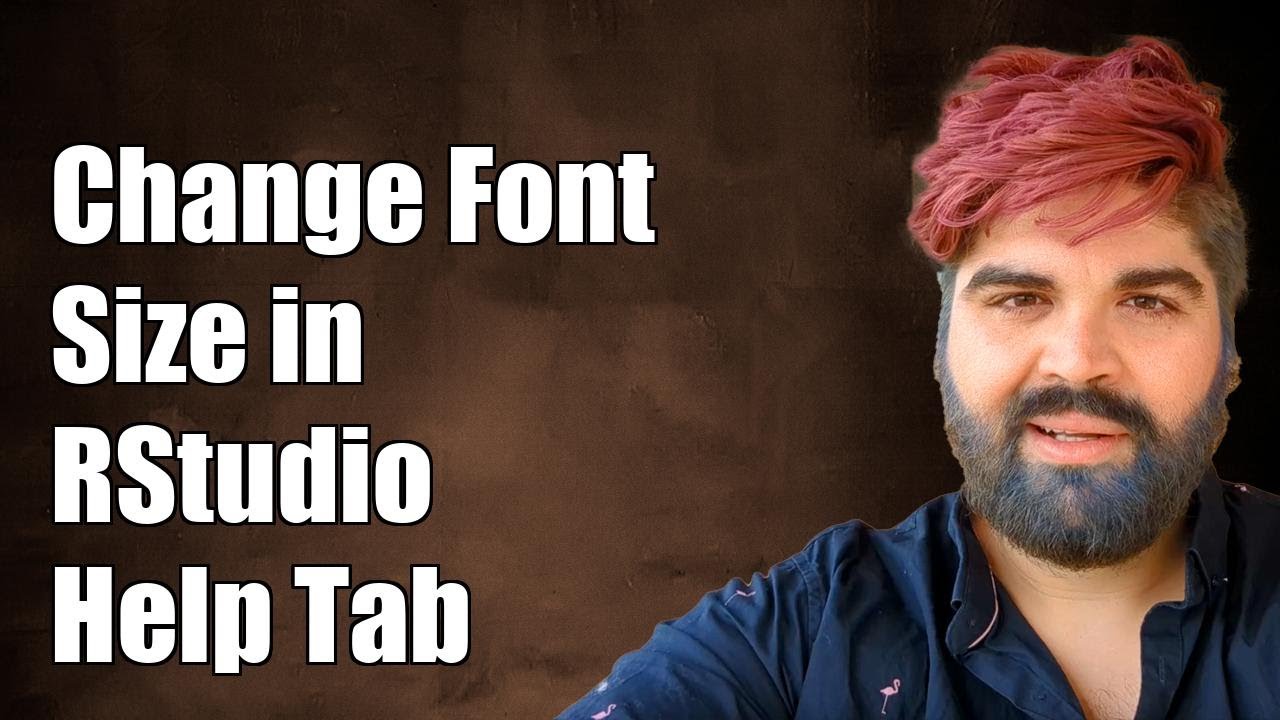 How to Change Font Size in RStudio Help Tab and Documentation