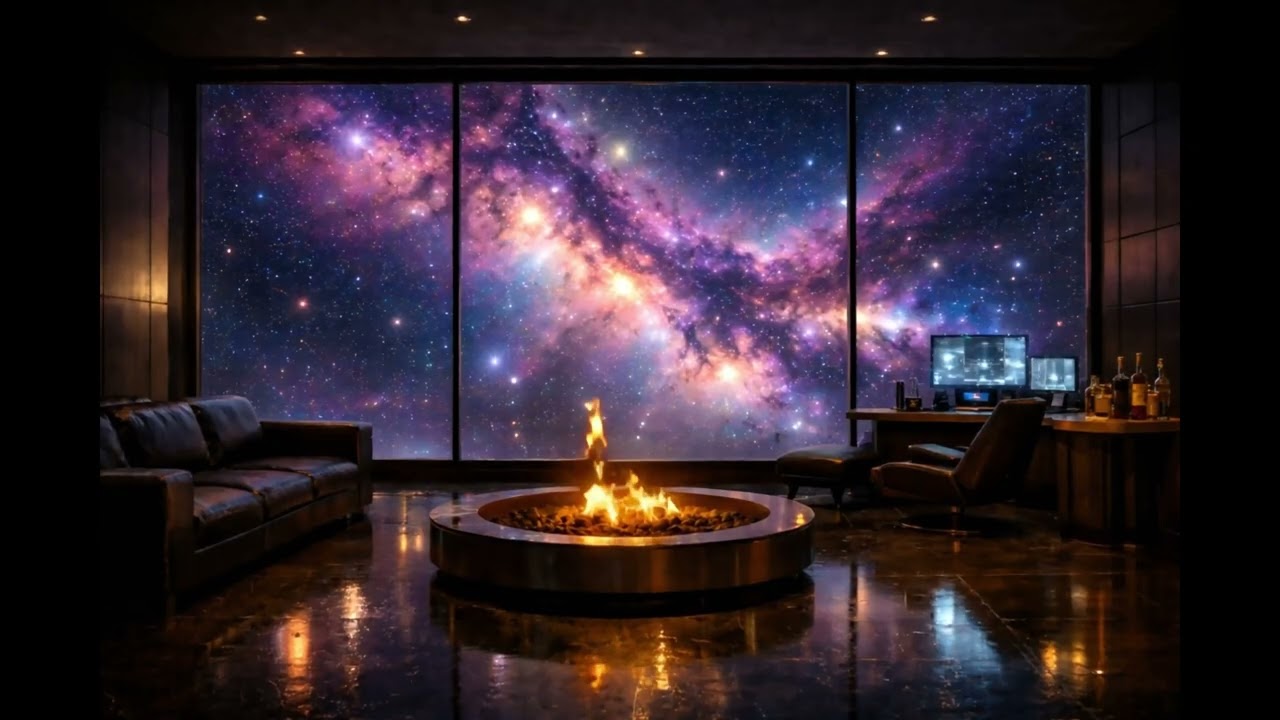 Fireplace & Galaxy — The Perfect Night 🌌🔥