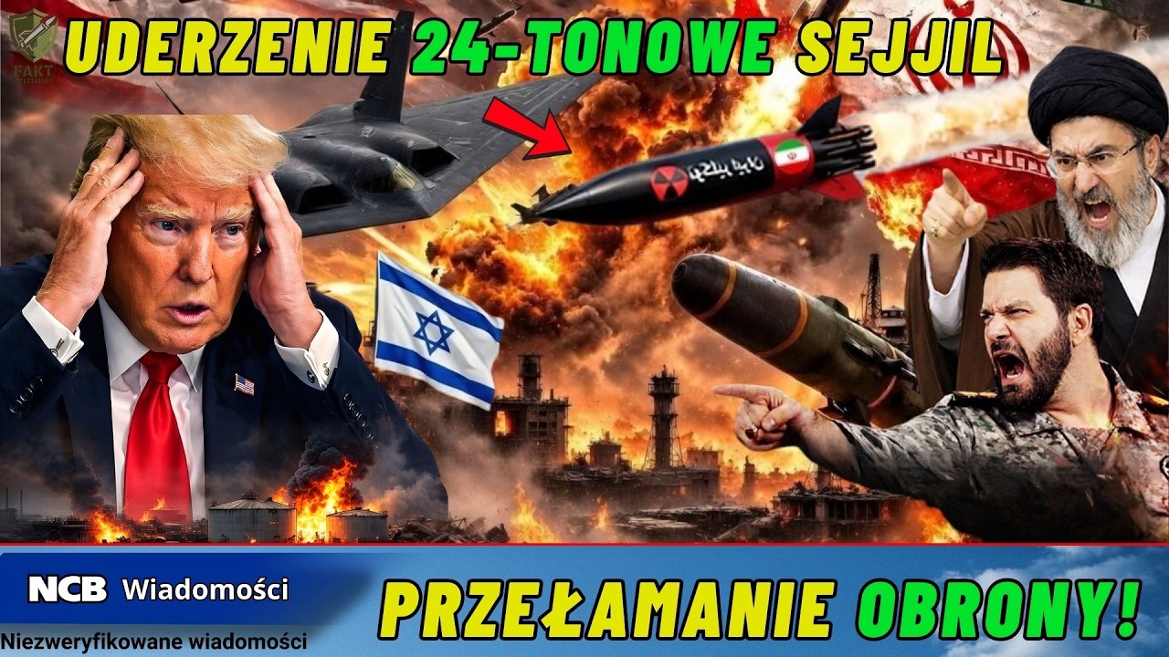 Iran wystrzelił 24-tonową superrakietę Sejjil w stronę Tel Awiwu - Izrael ogłasza stan wyjątkowy!