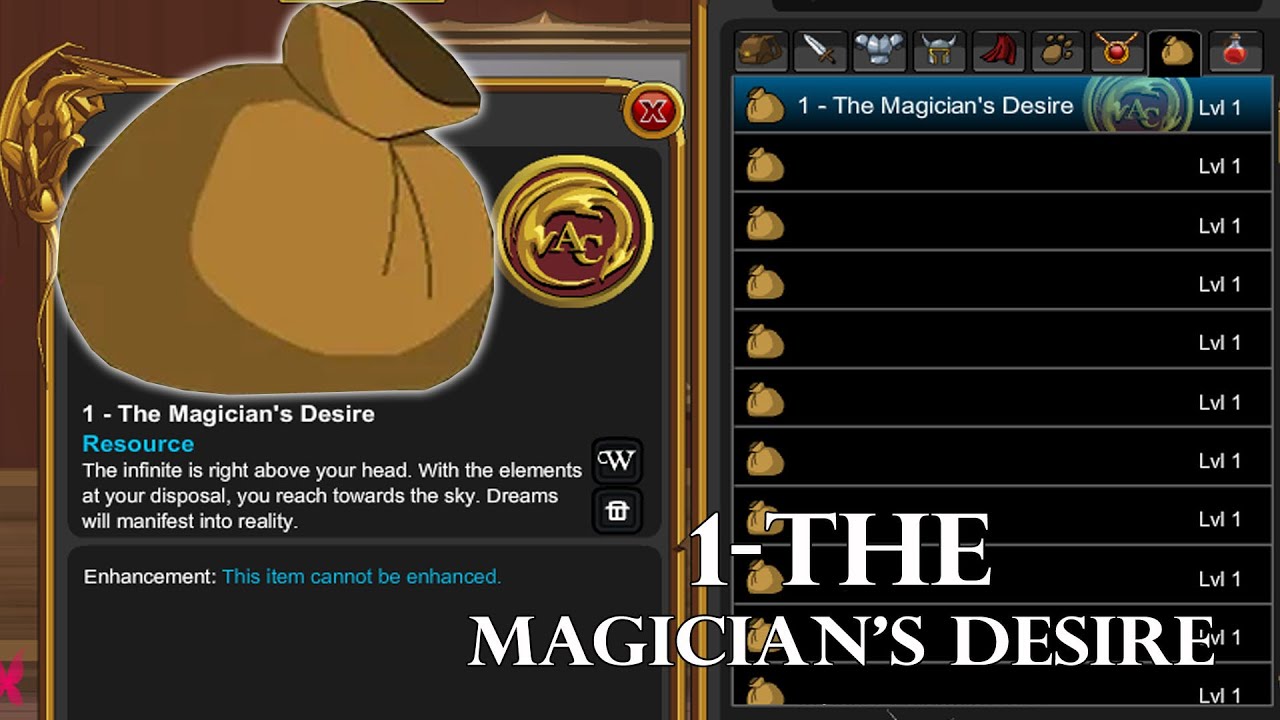 AQW 1-THE MAGICIAN'S DESIRE l YOUR GARDEN QUEST /JOIN ARCANA (ARCANA PARTICLE'S QUEST)