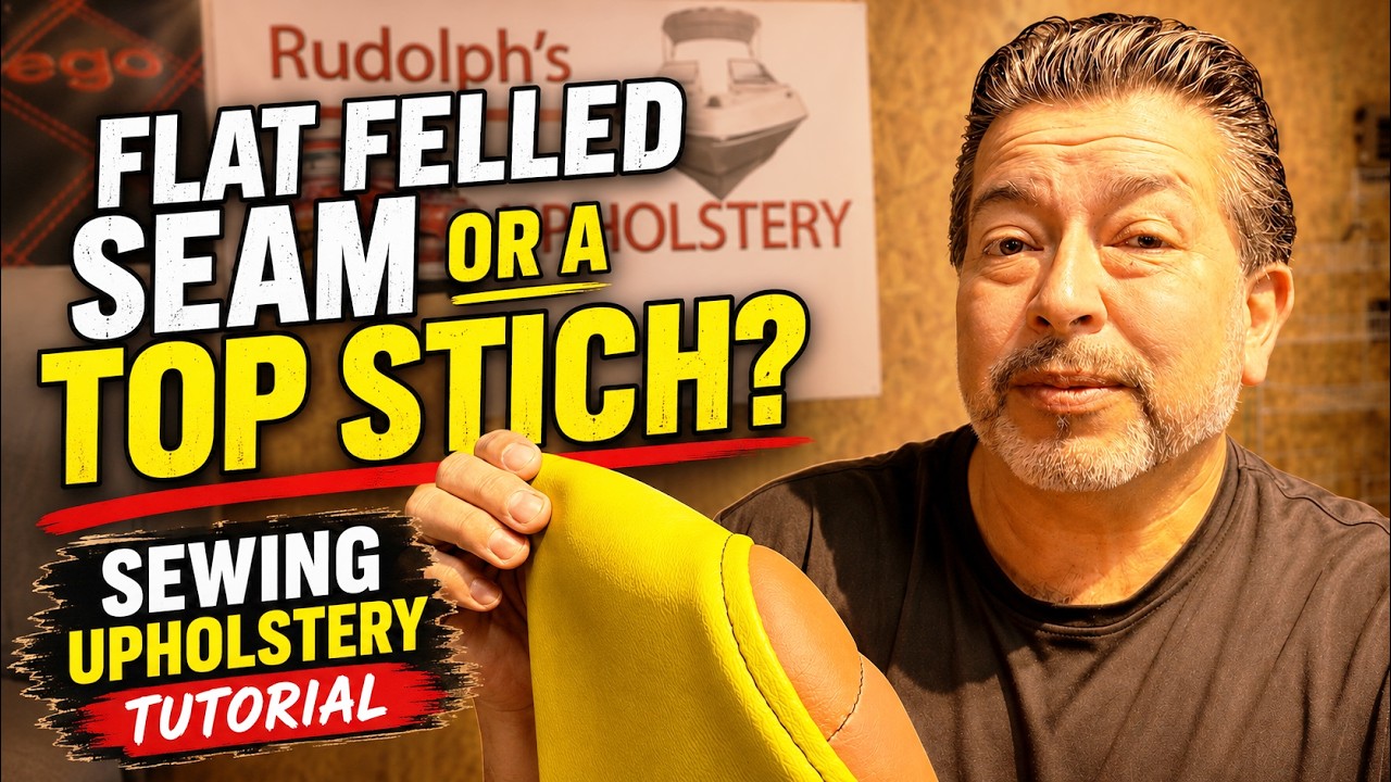 STOP! Flat Felled Seam Or A Top Stich? Sewing Upholstery Tutorial