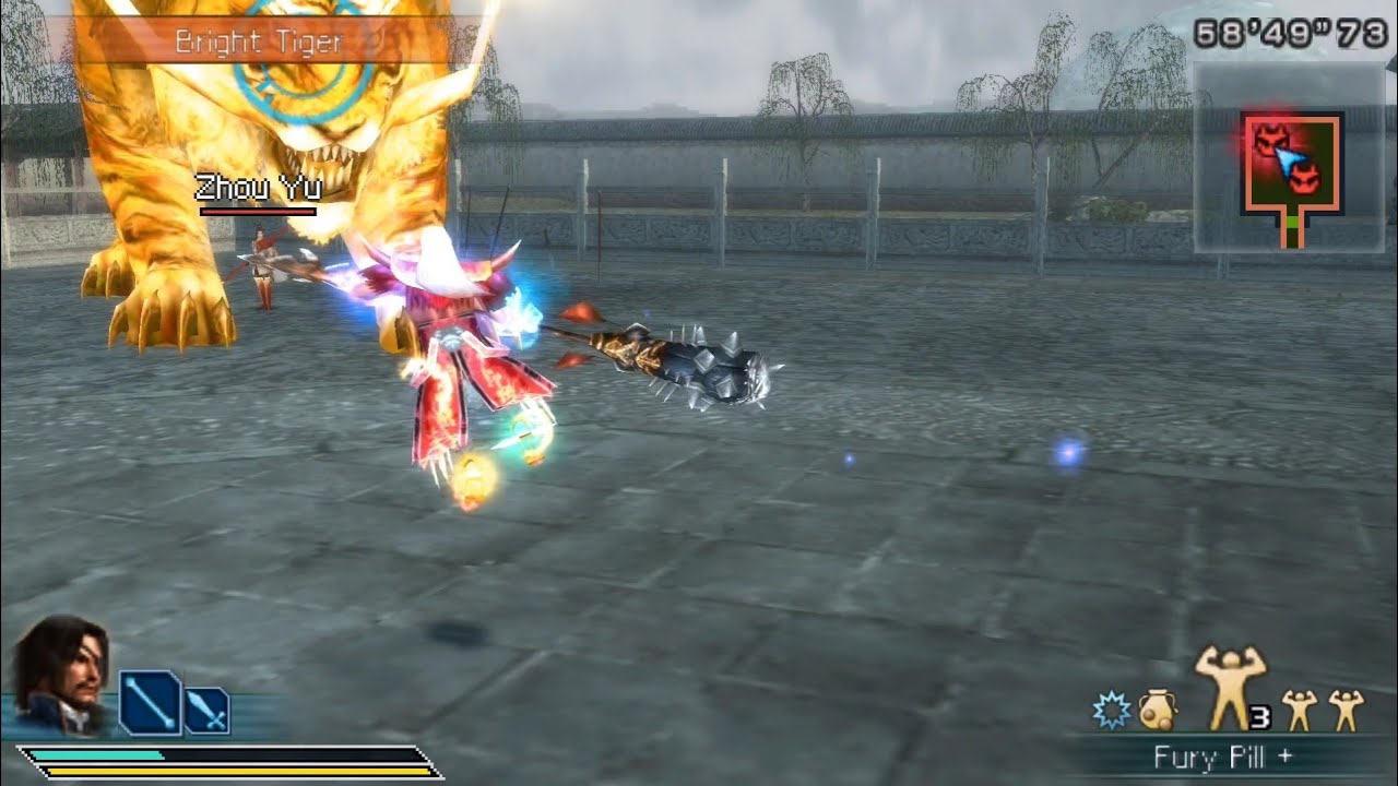 Dynasty Warriors: Strikeforce (PSP) Xiahou Dun Gameplay