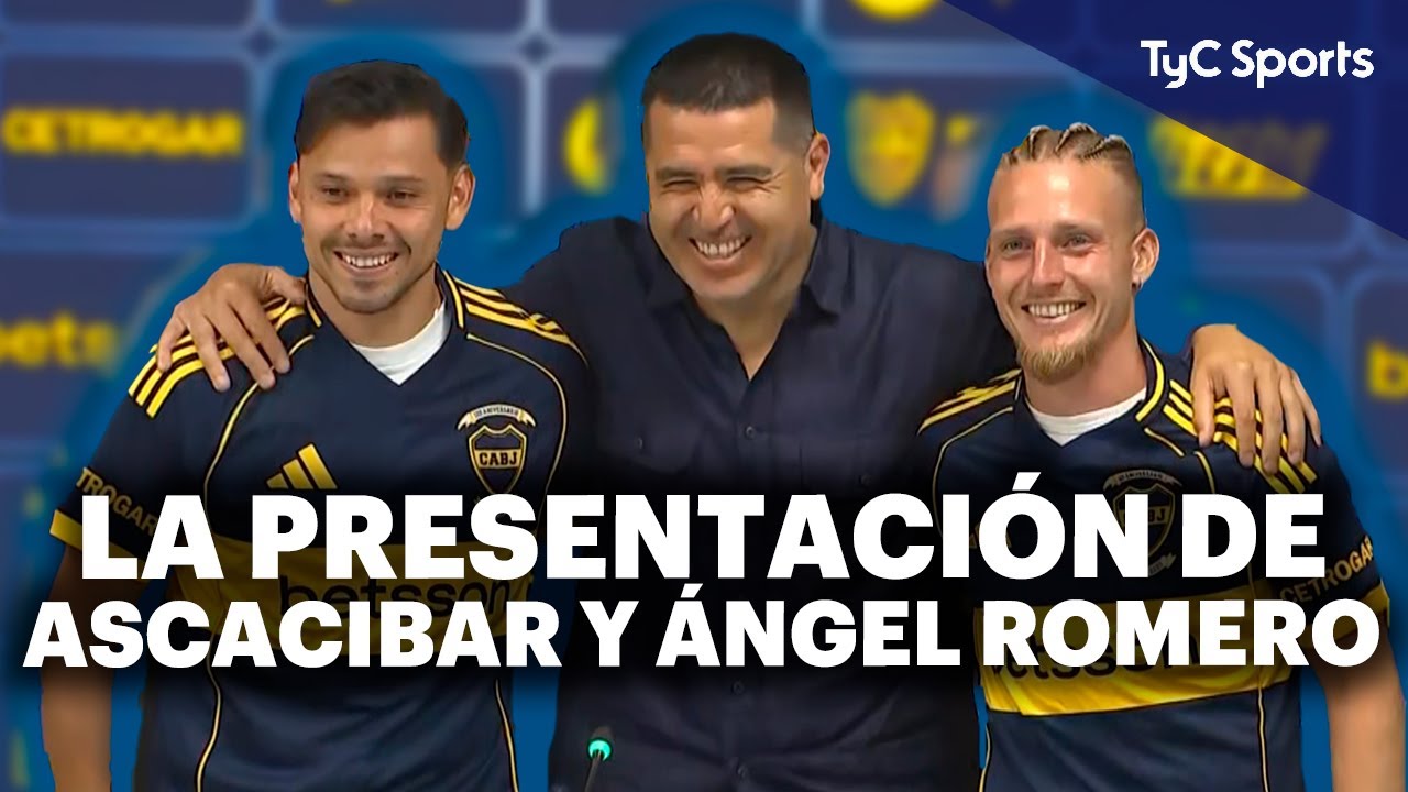 BOCA PRESENTÓ A ASCACIBAR Y ÁNGEL ROMERO COMO NUEVOS REFUERZOS: 