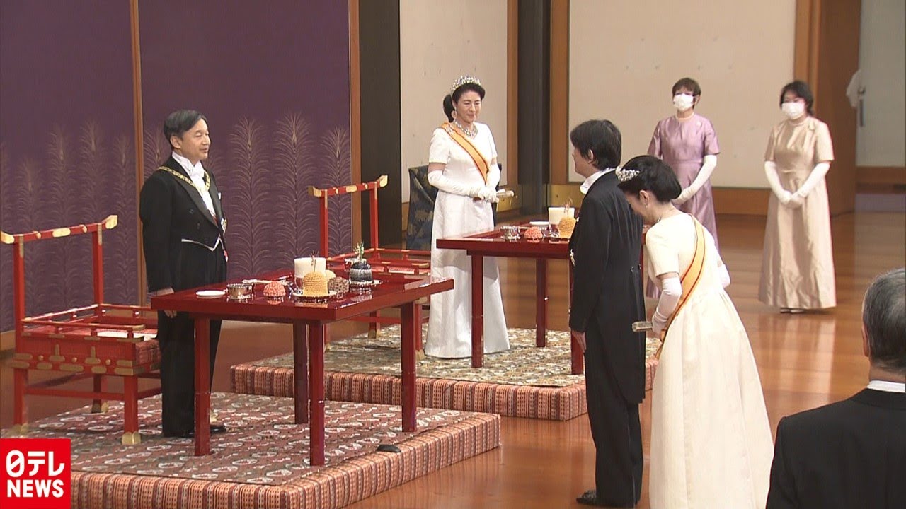 【立皇嗣の礼】朝見の儀　両陛下に秋篠宮ご夫妻が挨拶（2020年11月8日放送「日テレNEWS24」より）