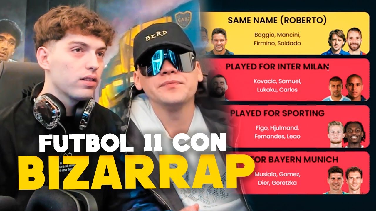DAVOO XENEIZE Y BIZARRAP JUEGAN FUTBOL 11 (EDUQUE BIZA)