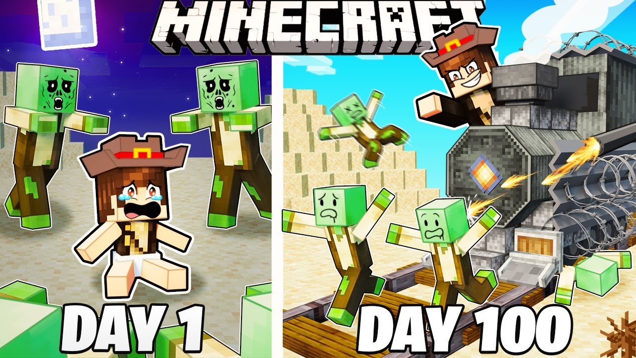 I Survived 100 Days of DEAD RAILS in Minecraft!