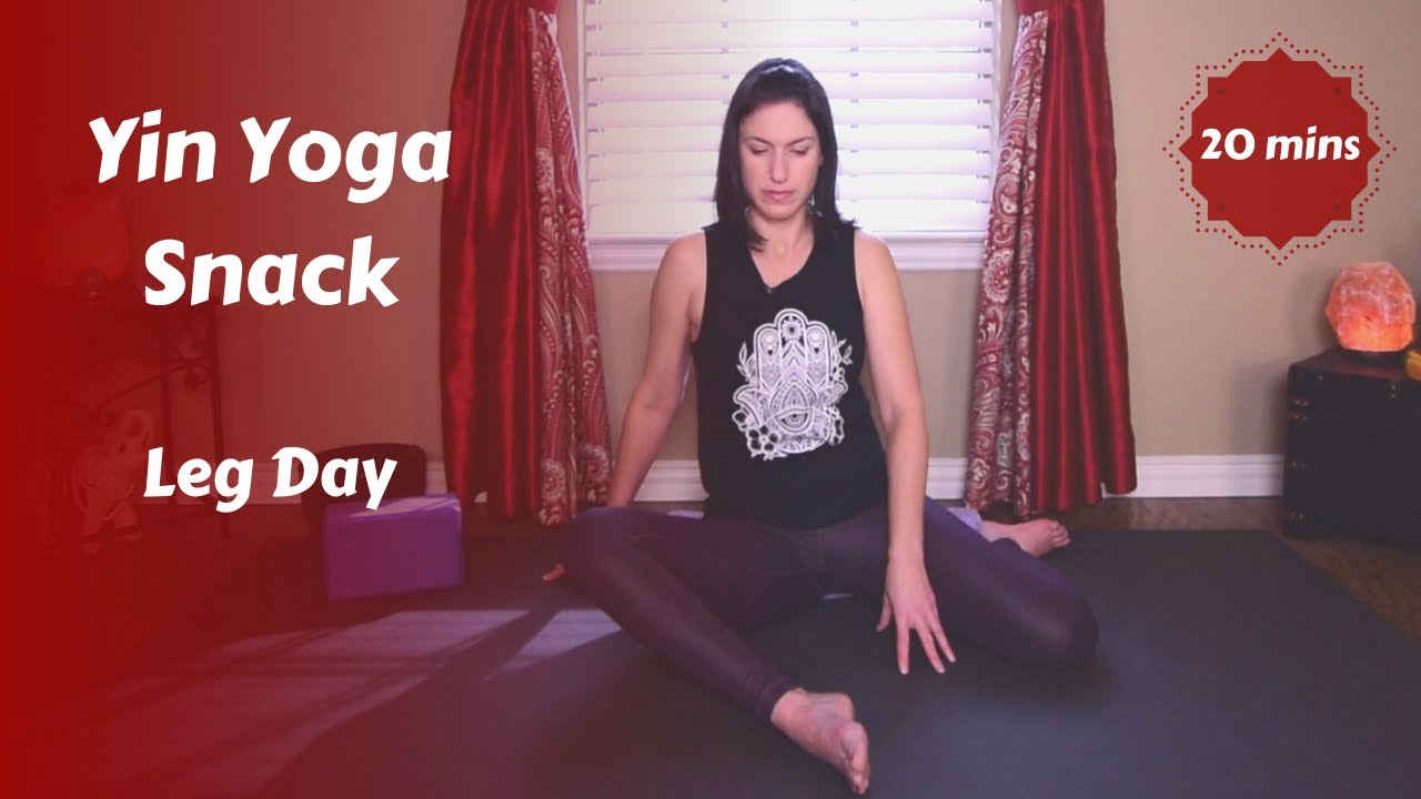 Yin Yoga Snack for Leg Day | Quads, Hamstrings, IT Bands {20 mins} Prop Optional